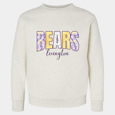 Bears purple - Youth Elevated Fleece Crewneck Sweatshirt Thumbnail