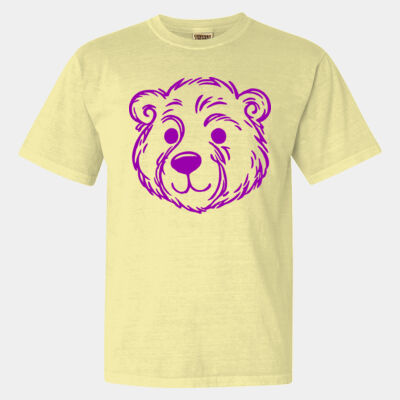 Purple Doodle Bear - Garment Dyed Heavyweight Ringspun Short Sleeve Shirt Thumbnail