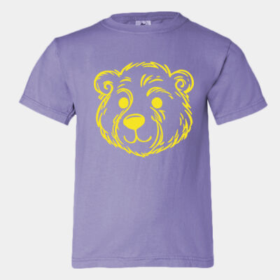 Yellow Doodle Bear - Youth Garment Dyed Ringspun T-Shirt Thumbnail