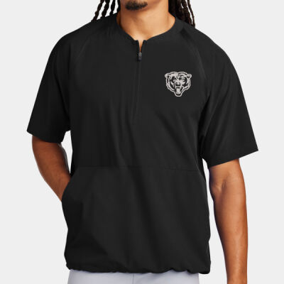 EMB Bead Head white - Repeat 1/2 Zip Short Sleeve Jacket Thumbnail