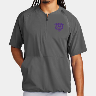 EMB Bear Head purple - Repeat 1/2 Zip Short Sleeve Jacket Thumbnail