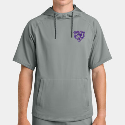 EMB Bear Head purple - Charge Performance Fleece Short Sleeve Hoodie Thumbnail