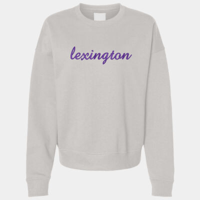 Emb Lexington - Women's Cuddle Oversize Crew Pullover Thumbnail